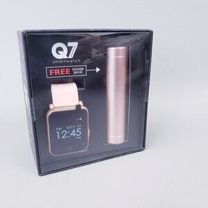 Q7 Sport Smartwatch With Power Bank Blush Pink